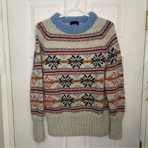 Smythe x Augden 100% Alpaca Nordic Crewneck Pullover Sweater Small